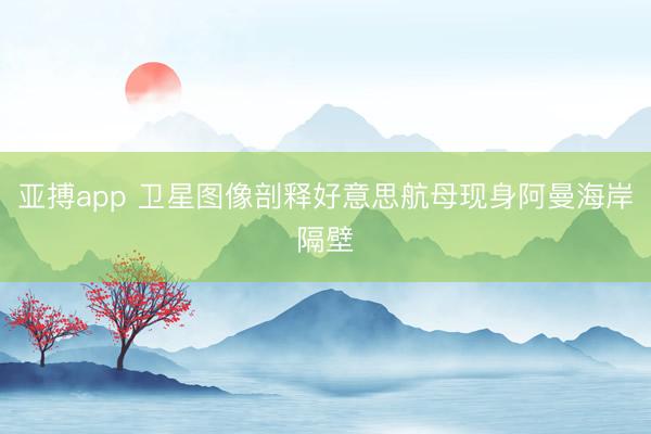 亚搏app 卫星图像剖释好意思航母现身阿曼海岸隔壁