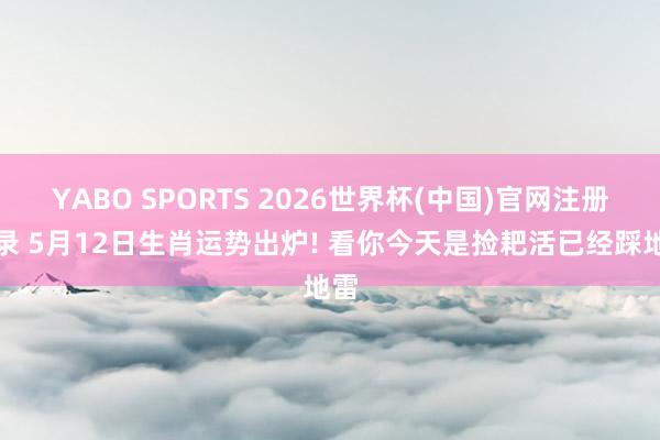 YABO SPORTS 2026世界杯(中国)官网注册登录 5月12日生肖运势出炉! 看你今天是捡耙活已经踩地雷