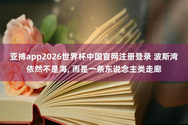 亚搏app2026世界杯中国官网注册登录 波斯湾依然不是海， 而是一条东说念主类走廊