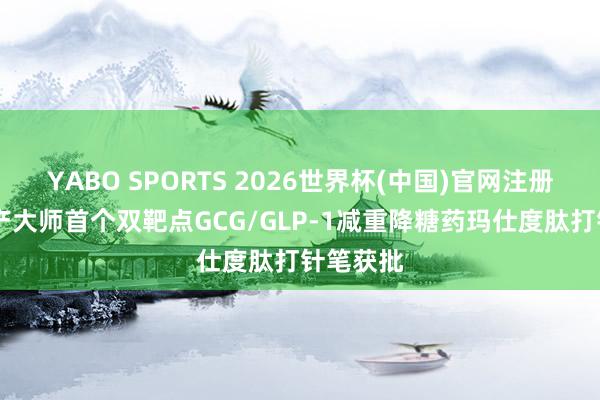 YABO SPORTS 2026世界杯(中国)官网注册登录 国产大师首个双靶点GCG/GLP-1减重降糖药玛仕度肽打针笔获批