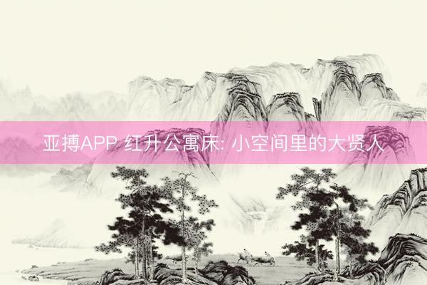 亚搏APP 红升公寓床: 小空间里的大贤人