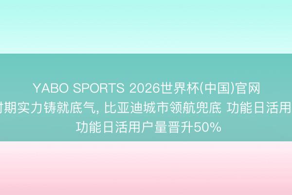 YABO SPORTS 2026世界杯(中国)官网注册登录 以时期实力铸就底气， 比亚迪城市领航兜底 功能日活用户量晋升50%